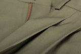 D'AVENZA Roma Handmade Green Wool DP Dress Pants EU 52 NEW US 36 Classic Fit