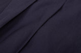 D'AVENZA Roma Indigo Blue Wool DP Dress Pants EU 58 NEW US 42 Short Classic Fit