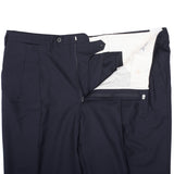 D'AVENZA Roma Indigo Blue Wool DP Dress Pants EU 58 NEW US 42 Short Classic Fit