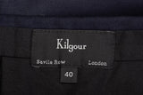 D'AVENZA for KILGOUR Navy Blue Wool Flat Front Dress Pants EU 50 NEW US 34
