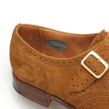 EDWARD GREEN Last 82 Tan Suede Leather Single Monk Dress Shoes 8.5 US 9