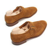 EDWARD GREEN Last 82 Tan Suede Leather Single Monk Dress Shoes 8.5 US 9