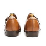 EDWARD GREEN Top Drawer "Fulham" Dover Cognac Double Monk Shoes 6.5 US 7-7.5