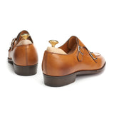 EDWARD GREEN Top Drawer "Fulham" Dover Cognac Double Monk Shoes 6.5 US 7-7.5