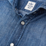 ELEVENTY Blue Denim Cotton Casual Shirt Size L Slim Fit