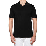 FEDELI 34 LAB Black Garment Dyed Cotton Pique Frosted Polo Shirt 56 NEW 2X