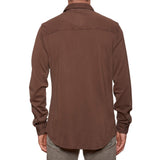 FEDELI 34 LAB Brown Cotton Pique Long Sleeve Polo Shirt US 50 NEW EU M