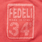 FEDELI 34 LAB Coral Cotton Pique Long Sleeve Polo Shirt 50 NEW US M