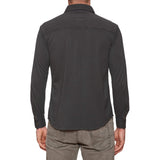 FEDELI 34 LAB Gray Cotton Pique Long Sleeve Polo Shirt EU 46 NEW US XS