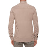 FEDELI 34 LAB Light Gray Cotton Pique Long Sleeve Polo Shirt 46 NEW US XS