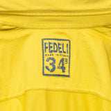 FEDELI 34 LAB "Phantom" Mustard Yellow Cotton Jersey Polo Shirt 52 NEW US