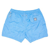FEDELI Blue Chambray Printed Madeira Airstop Swim Shorts Trunks NEW S