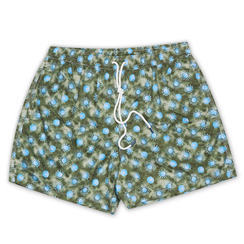 FEDELI Green Camouflage Sun Printed Maldive Airstop Swim Shorts Trunks NEW XL