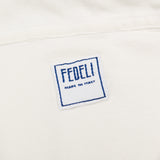 FEDELI Ivory Cotton Pique Long Sleeve Polo Shirt EU 60 NEW US 4XL