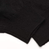 FEDELI Black Cashmere V-Neck Sweater NEW