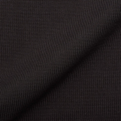 FEDELI Black Garment Dyed Cotton V-Neck Sweater EU 48 NEW US S
