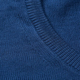 FEDELI Blue Supima Cotton Crewneck Sweater EU 52 NEW US L