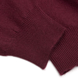 FEDELI Burgundy Cashmere V-Neck Sweater EU 48 NEW US S Slim Fit