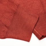 FEDELI Crimson Cashmere-Silk V-Neck Sweater EU 50 NEW US M