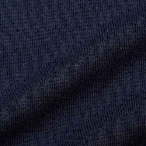 FEDELI Midnight Blue Supima Cotton Lightweight Crewneck Sweater 52 NEW L