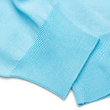 FEDELI Light Blue 15 Micron Wool Super 160's V-Neck Sweater NEW