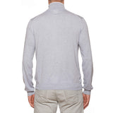 FEDELI Heather Gray Organic Cotton Zip Cardigan Sweater EU 50 NEW US M