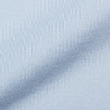 FEDELI Solid Light Blue Organic Cotton Jersey Short Sleeve Polo Shirt 48 NEW US