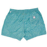 FEDELI Solid Green Chambray Printed Madeira Airstop Swim Shorts Trunks NEW