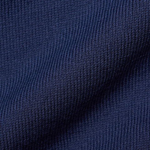FEDELI Navy Blue Dusty System Cotton V-Neck Sweater EU 52 NEW US L