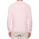 FEDELI Pink Supima Cotton Crewneck Sweater EU 50 NEW US M