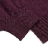 FEDELI Plum Cashmere V-Neck Sweater EU 52 NEW US L Slim Fit