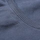 FEDELI Slate Gray Supima Cotton Crewneck Sweater NEW