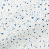FEDELI White Blue Floral Linen Long Sleeve Casual Shirt EU 44 NEW US 17.5