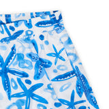 FEDELI White Blue Starfish Print Maldive Airstop Swim Shorts Trunks NEW M