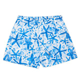 FEDELI White Blue Starfish Print Maldive Airstop Swim Shorts Trunks NEW M