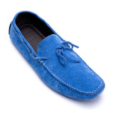 FEDELI "Hamilton" Blue Suede Loafers Driving Car Shoes Moccasins EU 44 NEW US 11