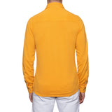 FEDELI "John" Orange Supima Cotton Pique Long Sleeve Polo Shirt 48 NEW S