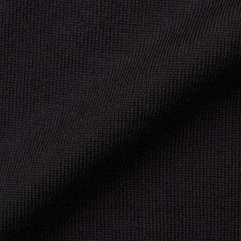 FEDELI "Millionaire" Black Super Wool V-Neck Sweater EU 56 NEW US 2XL
