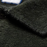 FEDELI "Mondial" Solid Dark Green Terry Cloth Short Sleeve Polo Shirt 46 NEW XS