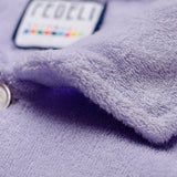 FEDELI "Mondial" Solid Lavender Terry Cloth Short Sleeve Polo Shirt EU 46 NEW US