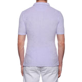 FEDELI "Mondial" Solid Lavender Terry Cloth Short Sleeve Polo Shirt EU 46 NEW US