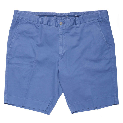 FEDELI "Moon" Blue Cotton Twill Casual Bermuda Shorts EU 56 NEW US 40