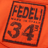 FEDELI 34 LAB "North" Orange Cotton Pique Frosted Polo Shirt NEW
