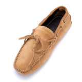 FEDELI "Rally" Camel Brown Suede Loafers Driving Car Shoes Moccasins 40.5 NEW 7.
