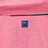 FEDELI "Rory" Red Cotton Oxford Pique Long Sleeve Polo Shirt EU 46 NEW US
