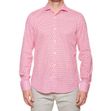 FEDELI "Sean" Pink Triangle Panamino Cotton Shirt EU 40 NEW US 15.75 Slim Fit