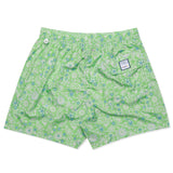 FEDELI Green Floral Paisley Printed Madeira Airstop Swim Shorts Trunks NEW 2XL