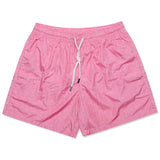 FEDELI Dark Pink Chambray Printed Madeira Airstop Swim Shorts Trunks NEW S