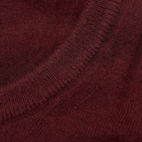FEDELI for MR SID Burgundy Cashmere Crewneck Sweater EU 60 NEW US 4XL
