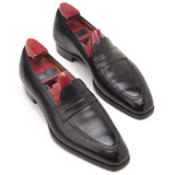 GAZIANO & GIRLING "St. Tropez" Black Pigskin Loafer Shoes UK 7.5E US 8 Last KN14